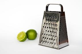 Green Lemon and Grater