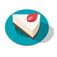 cheesecake on a blue plate as an illustration