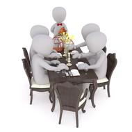 clipart of together feast table