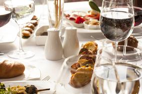 food on the table in a restaurant