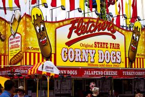 Corny Dogs sign at fair