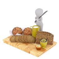 snack bread food clipart