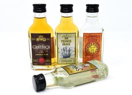 Rum Alcohol Bottles Different