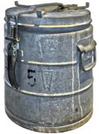 old metal barrel on white background
