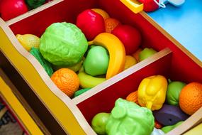 plastic colorful vegetables for baby play