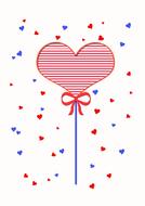 heart graphic lollipop sweetness