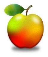 ripe red apple as an illustration