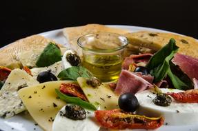 Foccacia With Olives Tasting dish