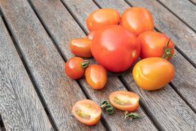 Tomatoes Food on wood