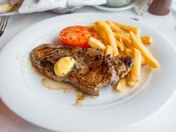 Steak and Fries at Dinner