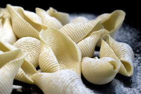 Food Background, uncooked Pasta, macro