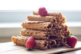 Wafer Rolls Food Dessert