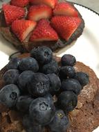 berries on plates on the table