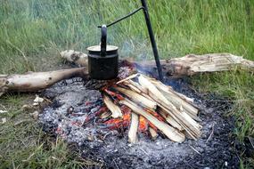 boil water over a fire