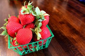 Strawberries Basket Of Berries Red