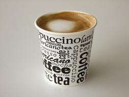 Coffee paper Cup text