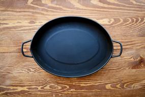 Black Pot on Wooden table