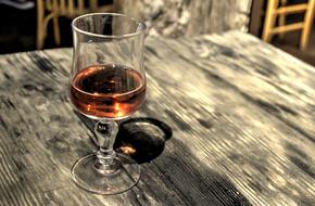 Cognac Wine Glass on table