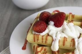 Wafer Viennese Waffles Dessert
