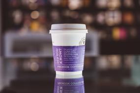 Coffee purple paper cup