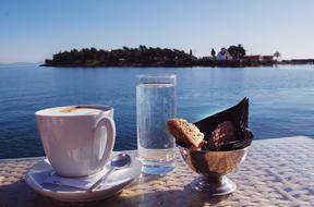 Coffee With water by the sea