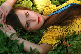 Girl Portrait Vegetation