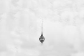 cloudy sky and Television Tower