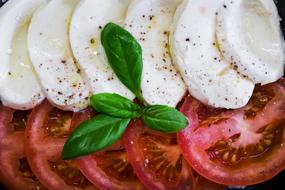 Tomatoes Mozzarella Basil