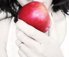 Snow White eating Red Apple