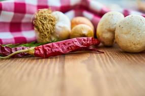 Mushroom Onion Garlic vegetables