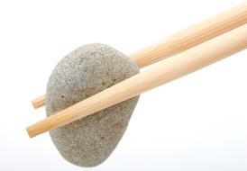 chopsticks with stone