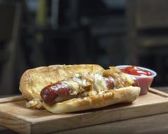 Hot Dog Sandwich Fast