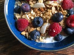 Cereal Granola Milk breakfast