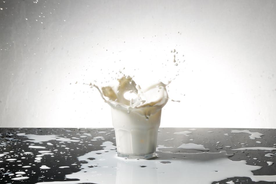 Dynamic photo of milk Liquid Food