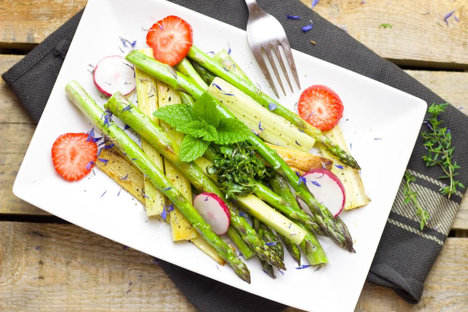 Asparagus Strawberry ,Rhubarb