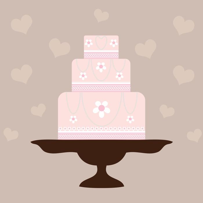 clipart of Pink Cake Food