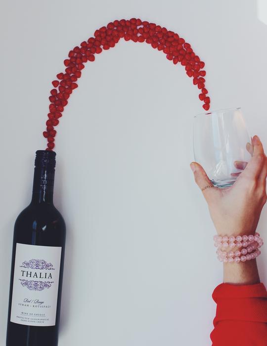 Wine Flowing Glass