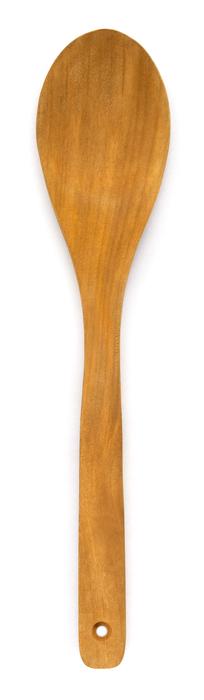 wooden spoon on white background
