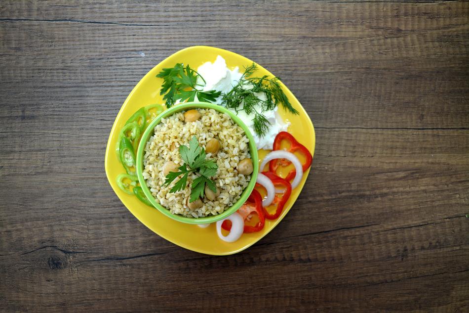 Turkish pilaf, top view