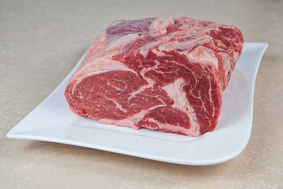 entrecote on a white plate