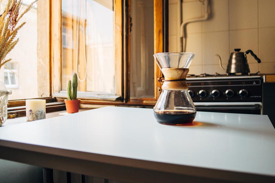 Coffee Filter Prepration at kitchen