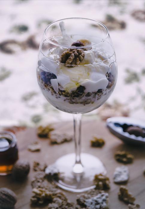 Yogurt Muesli at Breakfast
