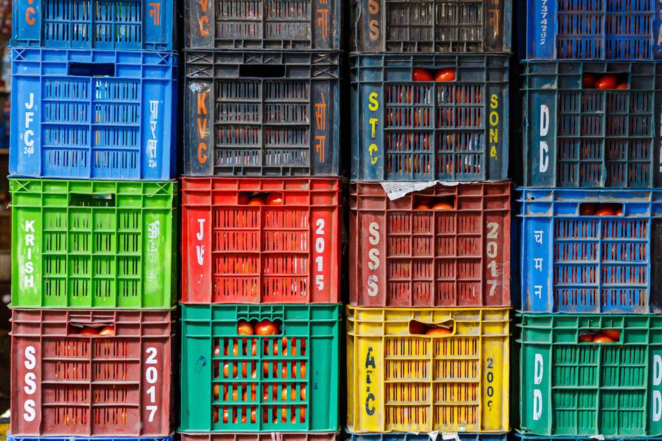 colorful Food Racks