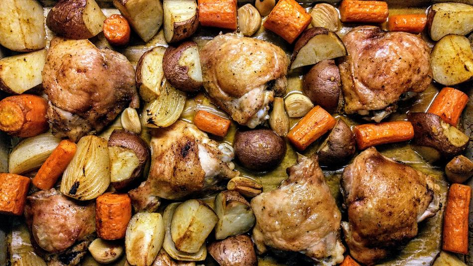 dish with chicken and vegetables