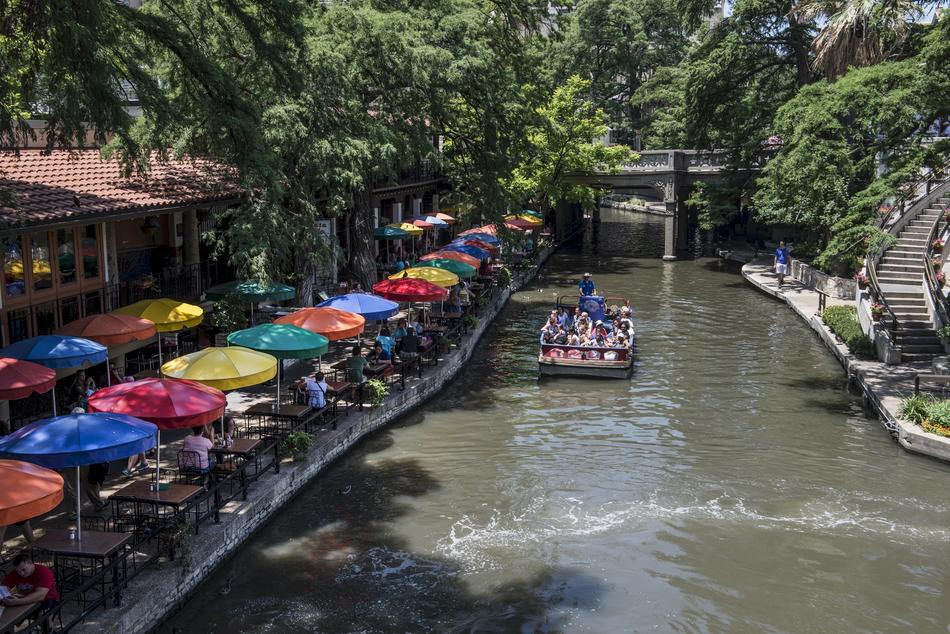 Tourists Barges Siteseeing boats
