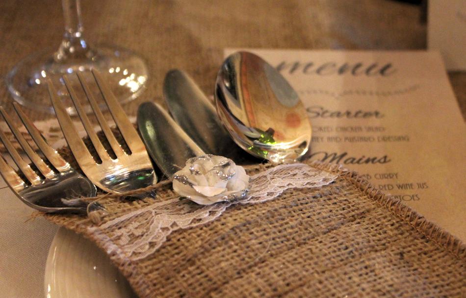 Cutlery Case on Wedding Table