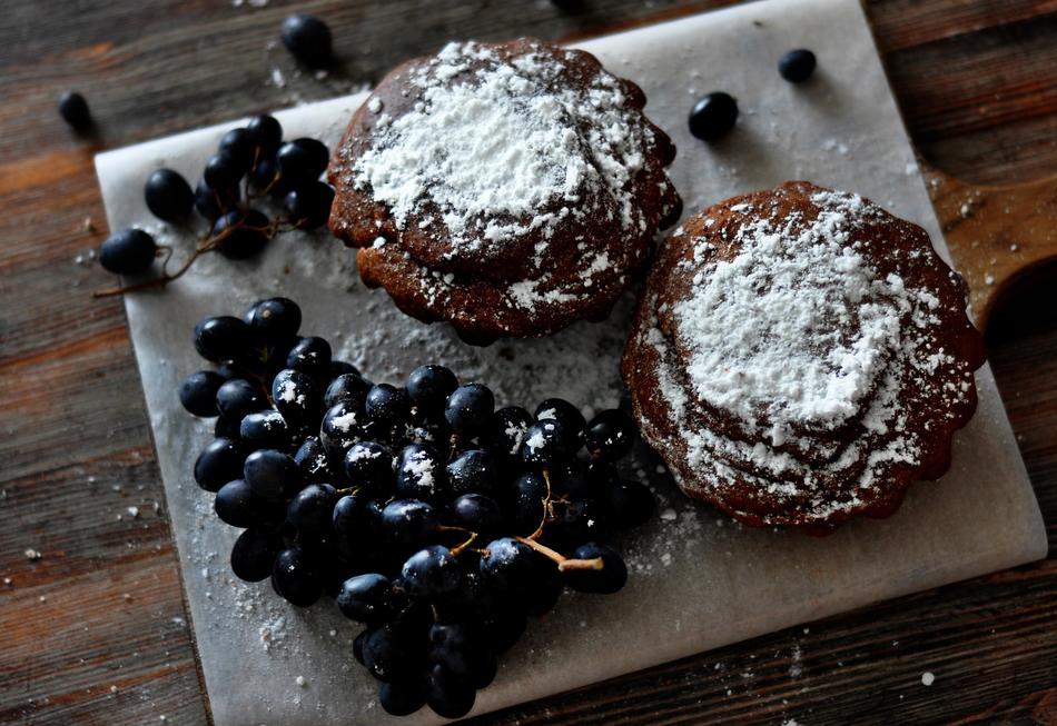 Food Grapes Cupcake Powdered