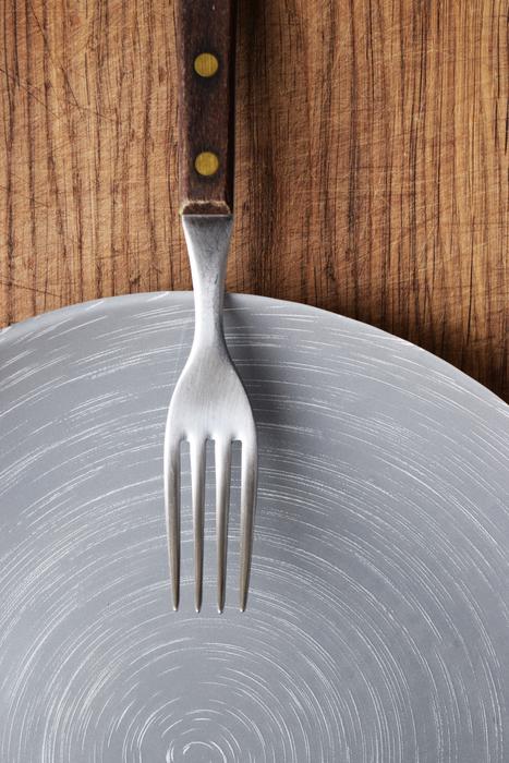 Fork Plate on wood