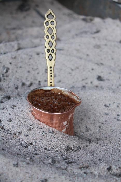 Turkish Coffee tool in Sand