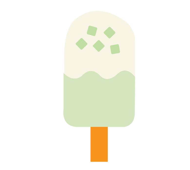 popsicle pop green coconut food